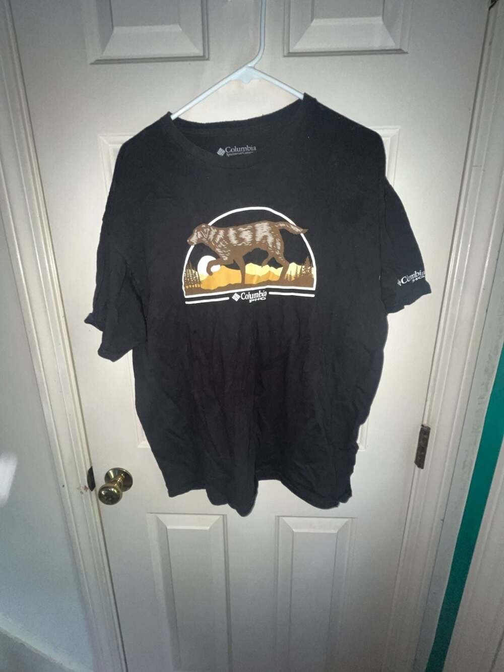 Columbia PHG Hunting Dog Graphic T-Shirt Size XL Black